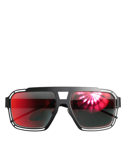 Dolce & Gabbana Black Metal Pilot Frame Shades