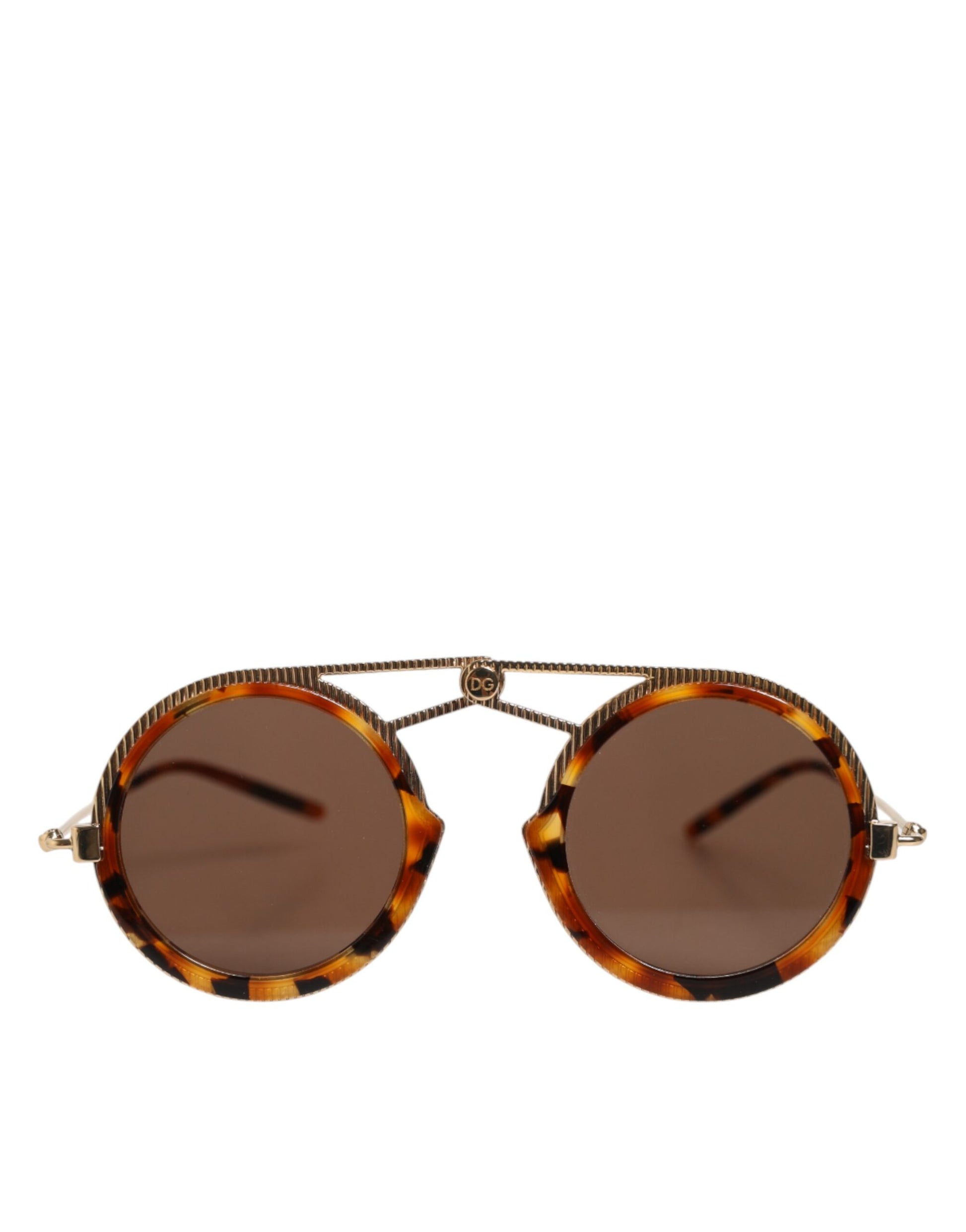 Dolce & Gabbana Gold Havana Frame DG Fatto A Mano Eyewear Sunglasses