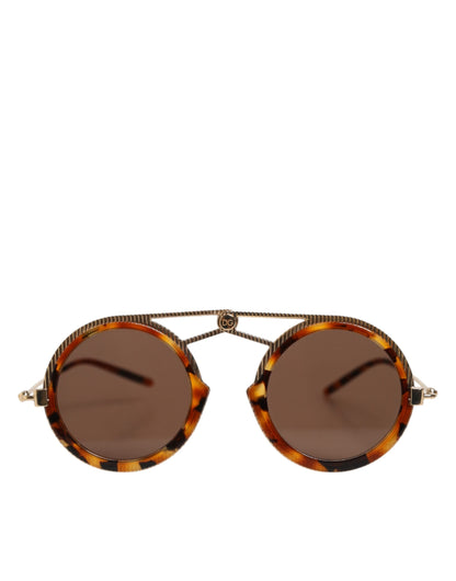 Dolce & Gabbana Gold Havana Frame DG Fatto A Mano Eyewear Sunglasses