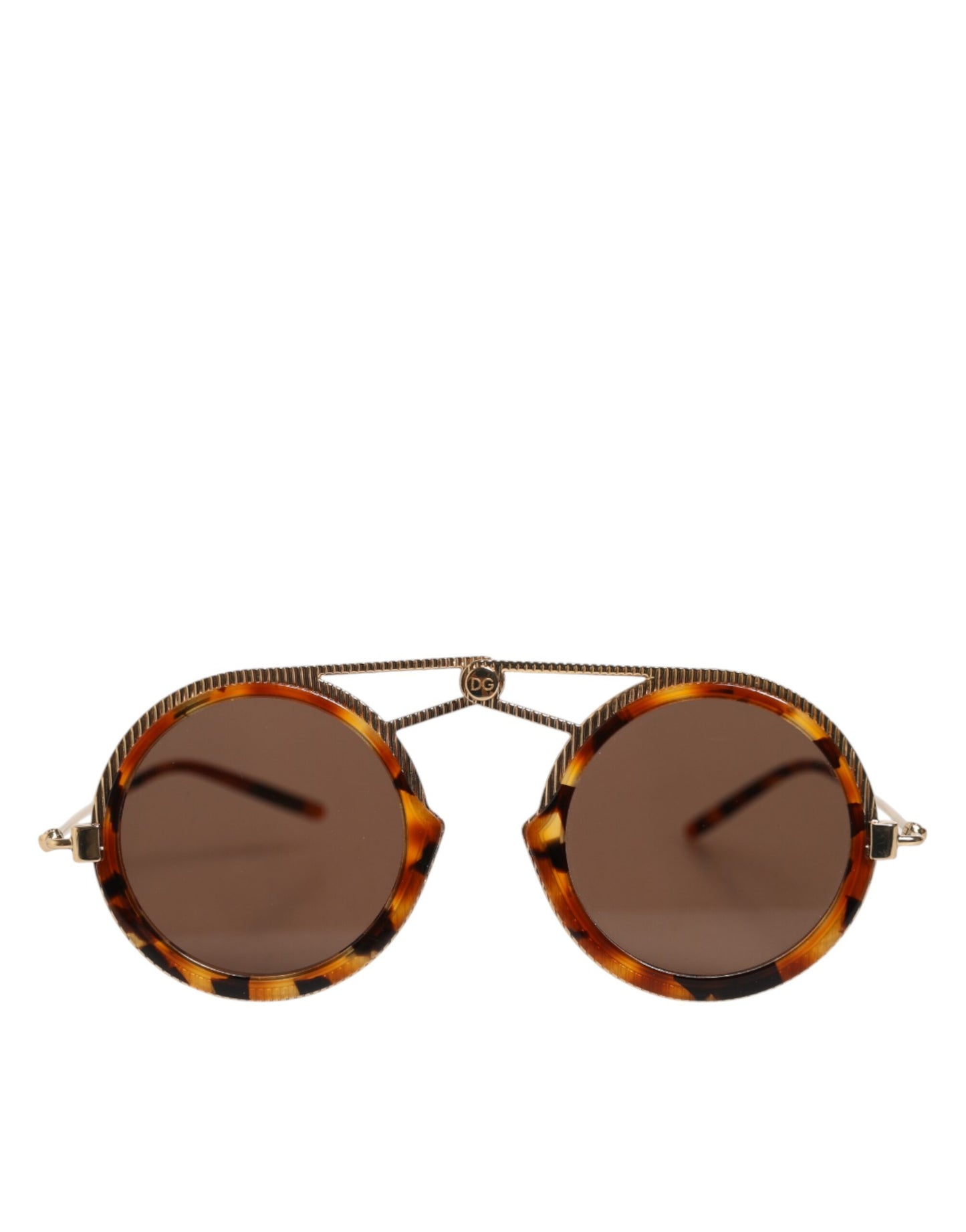 Dolce & Gabbana Gold Havana Frame DG Fatto A Mano Eyewear Sunglasses