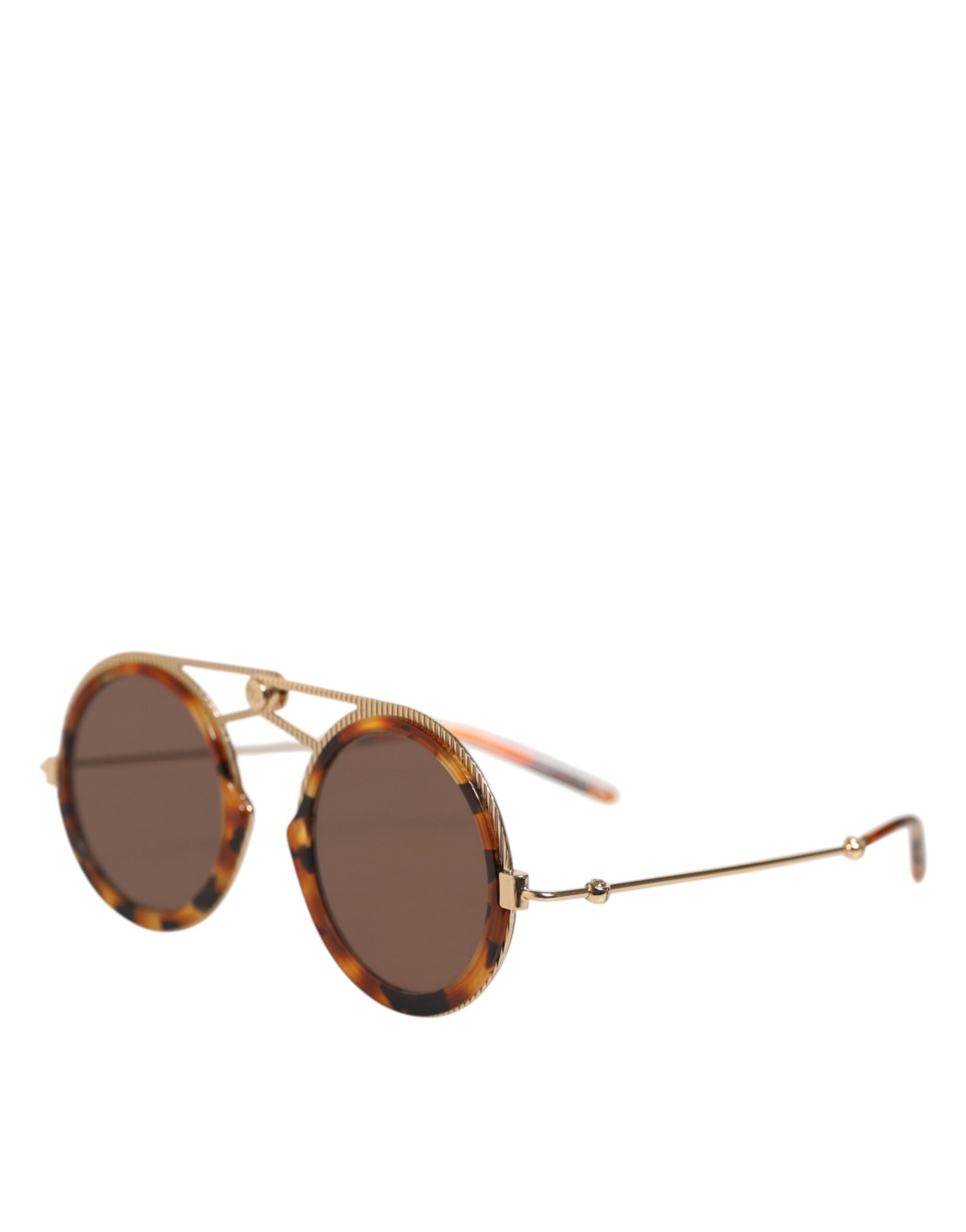 Dolce & Gabbana Gold Havana Frame DG Fatto A Mano Eyewear Sunglasses