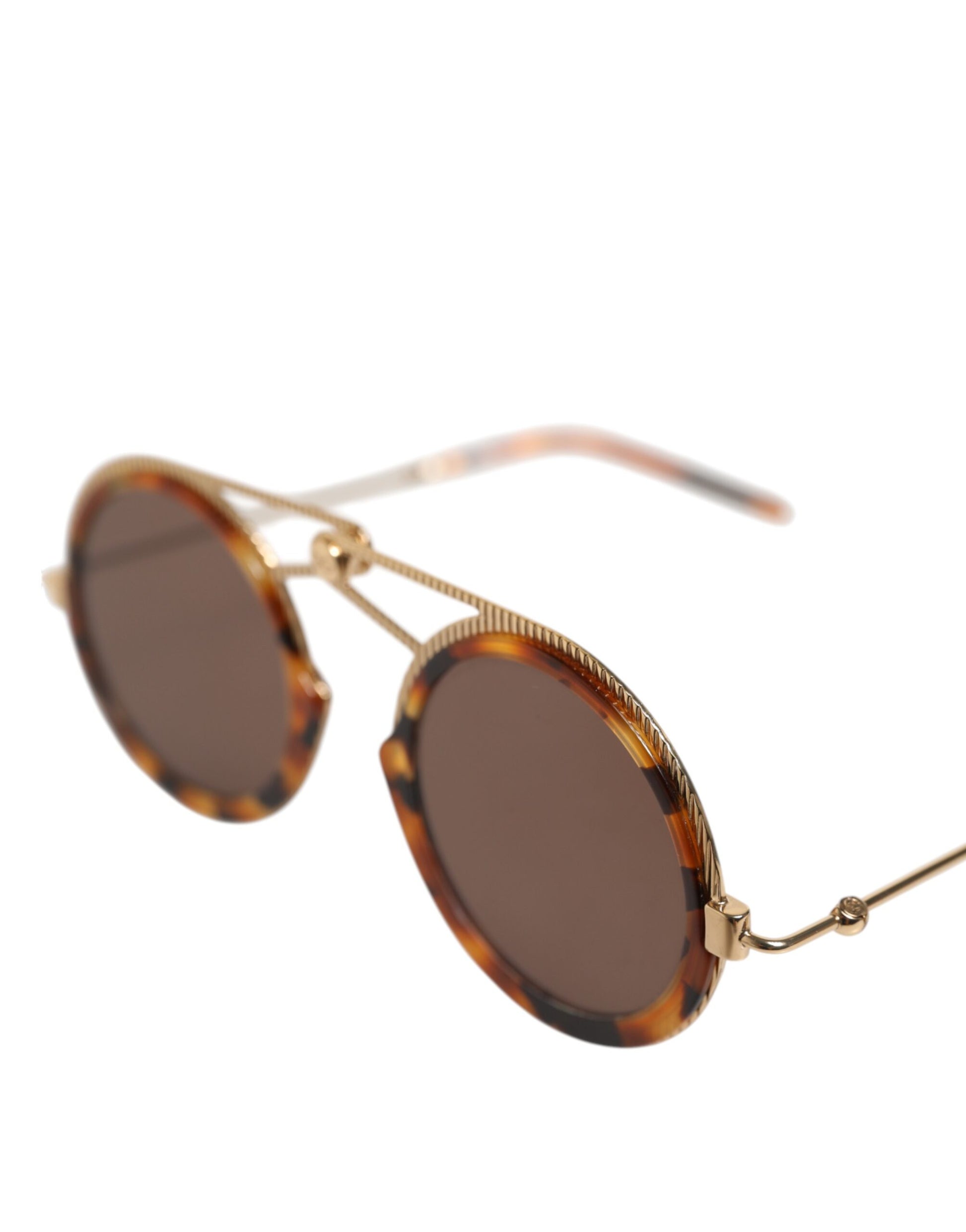 Dolce & Gabbana Gold Havana Frame DG Fatto A Mano Eyewear Sunglasses