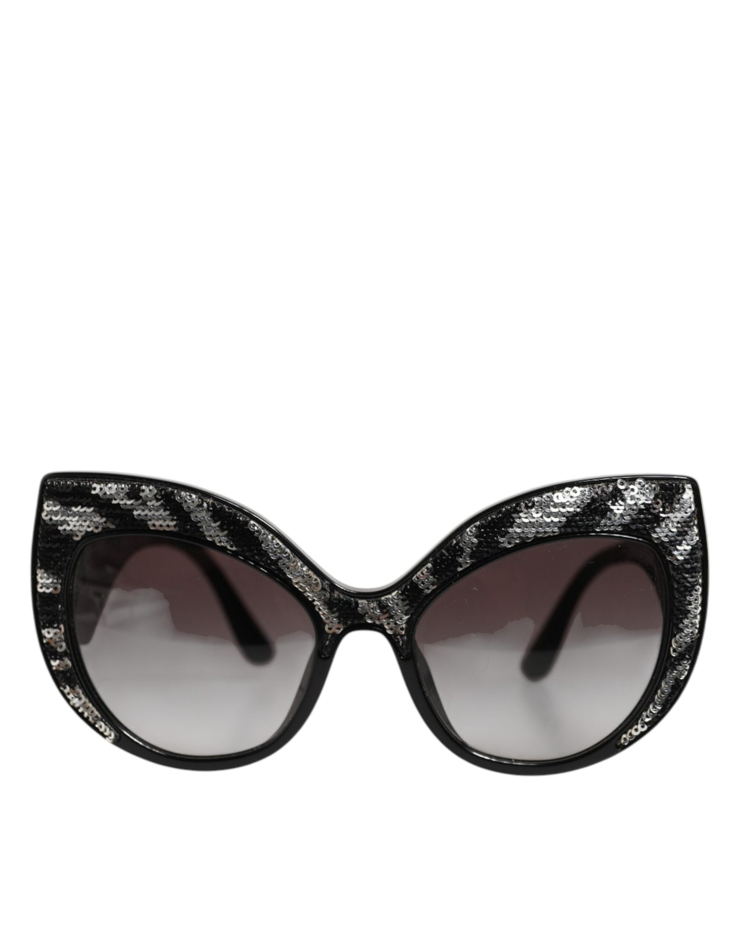 Dolce & Gabbana Black Silver Sequin Butterfly Sunglasses DG4326