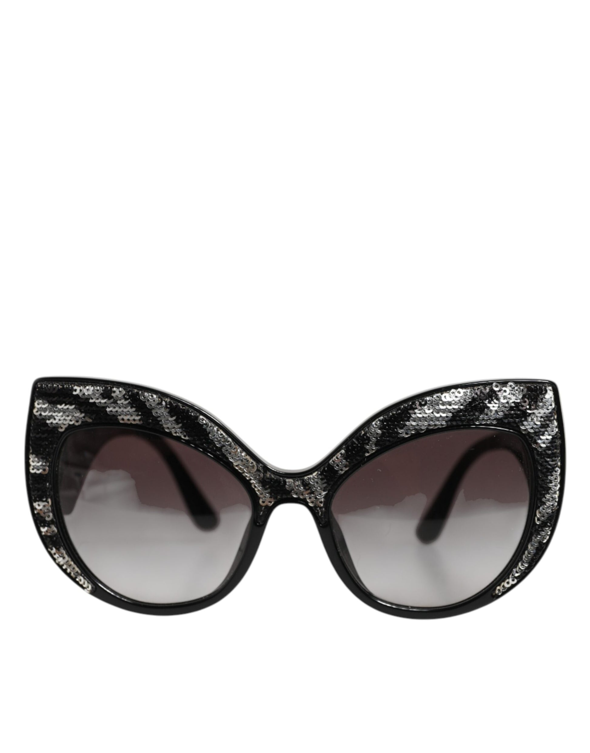 Dolce & Gabbana Black Silver Sequin Butterfly Sunglasses DG4326