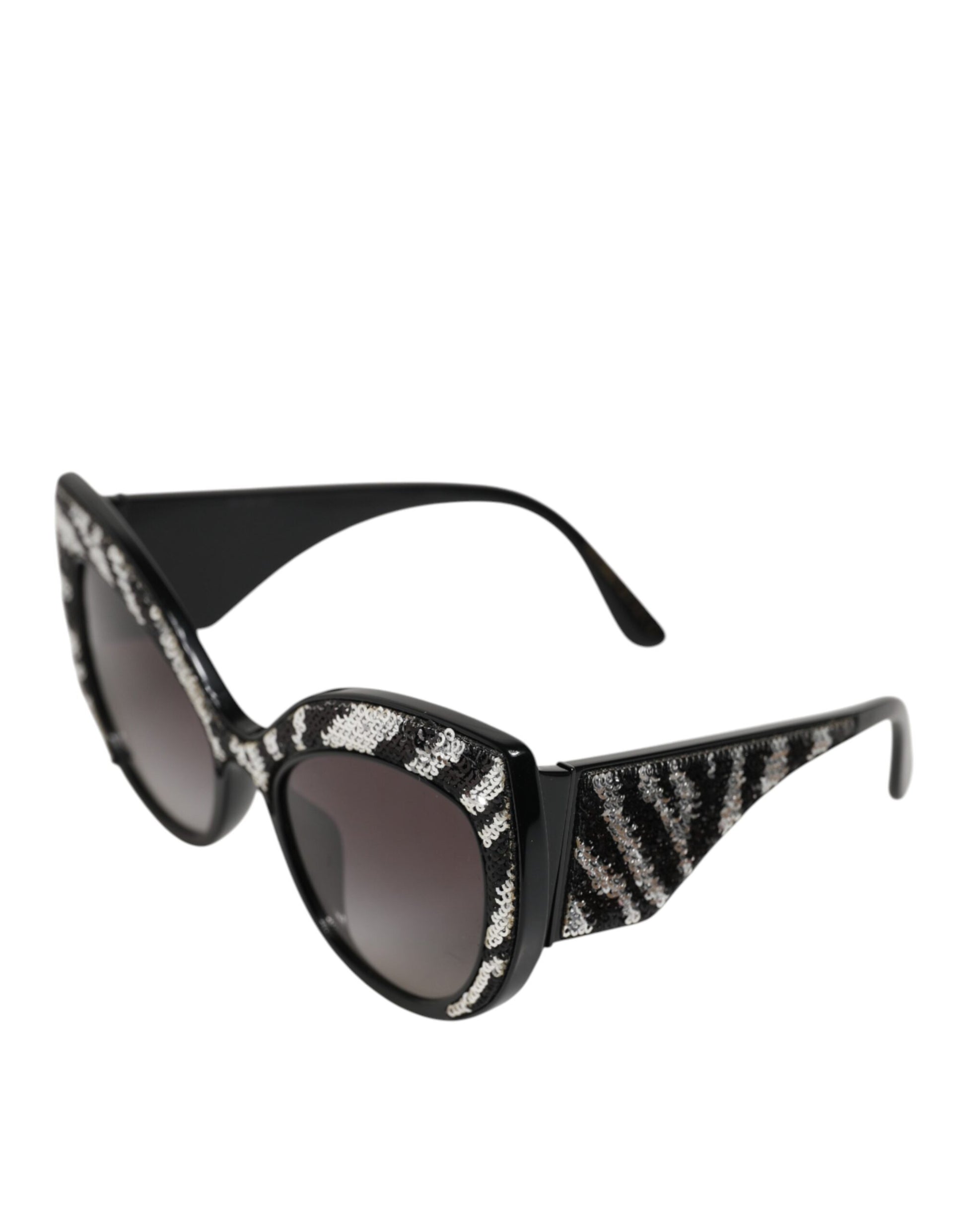 Dolce & Gabbana Black Silver Sequin Butterfly Sunglasses DG4326
