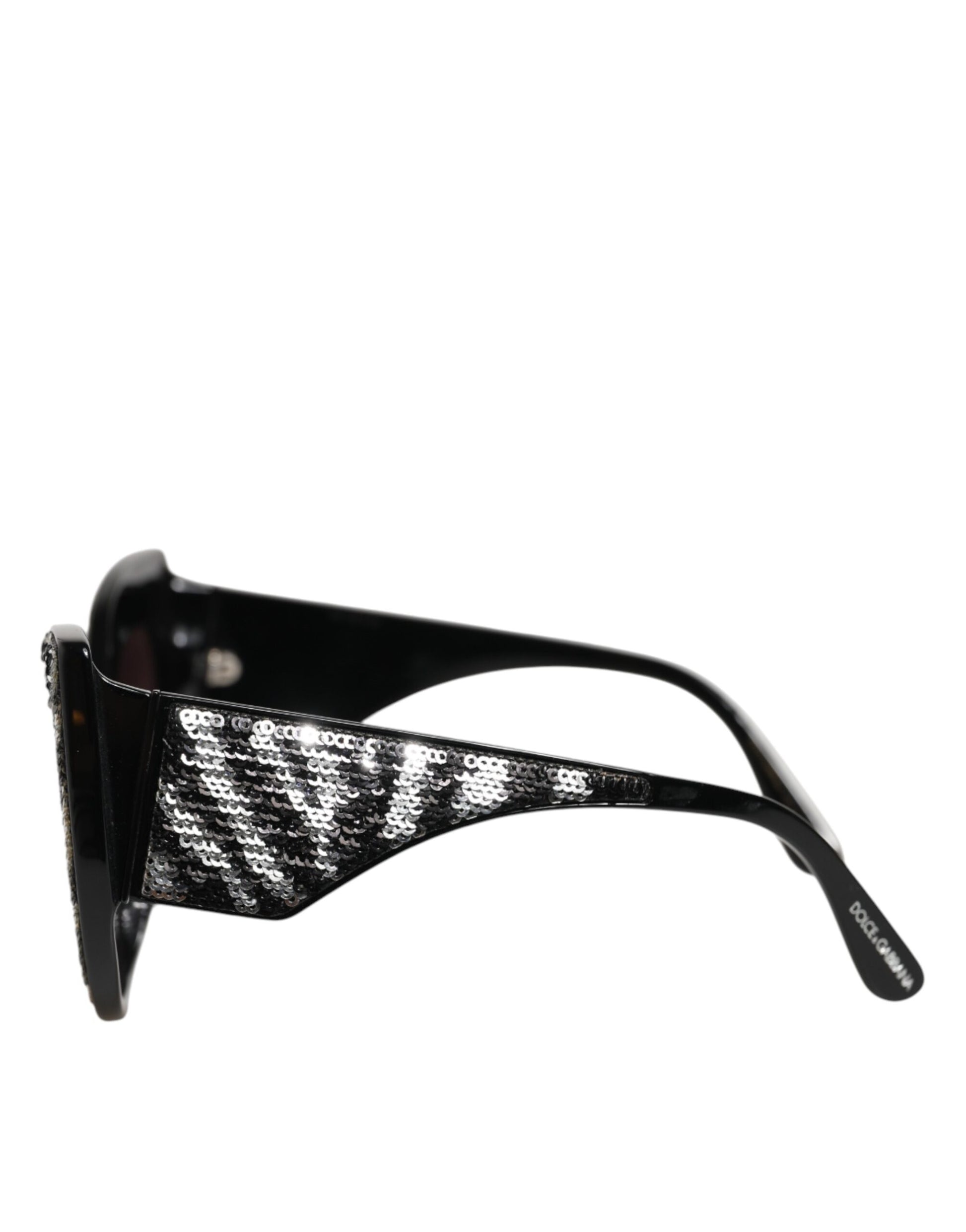 Dolce & Gabbana Black Silver Sequin Butterfly Sunglasses DG4326