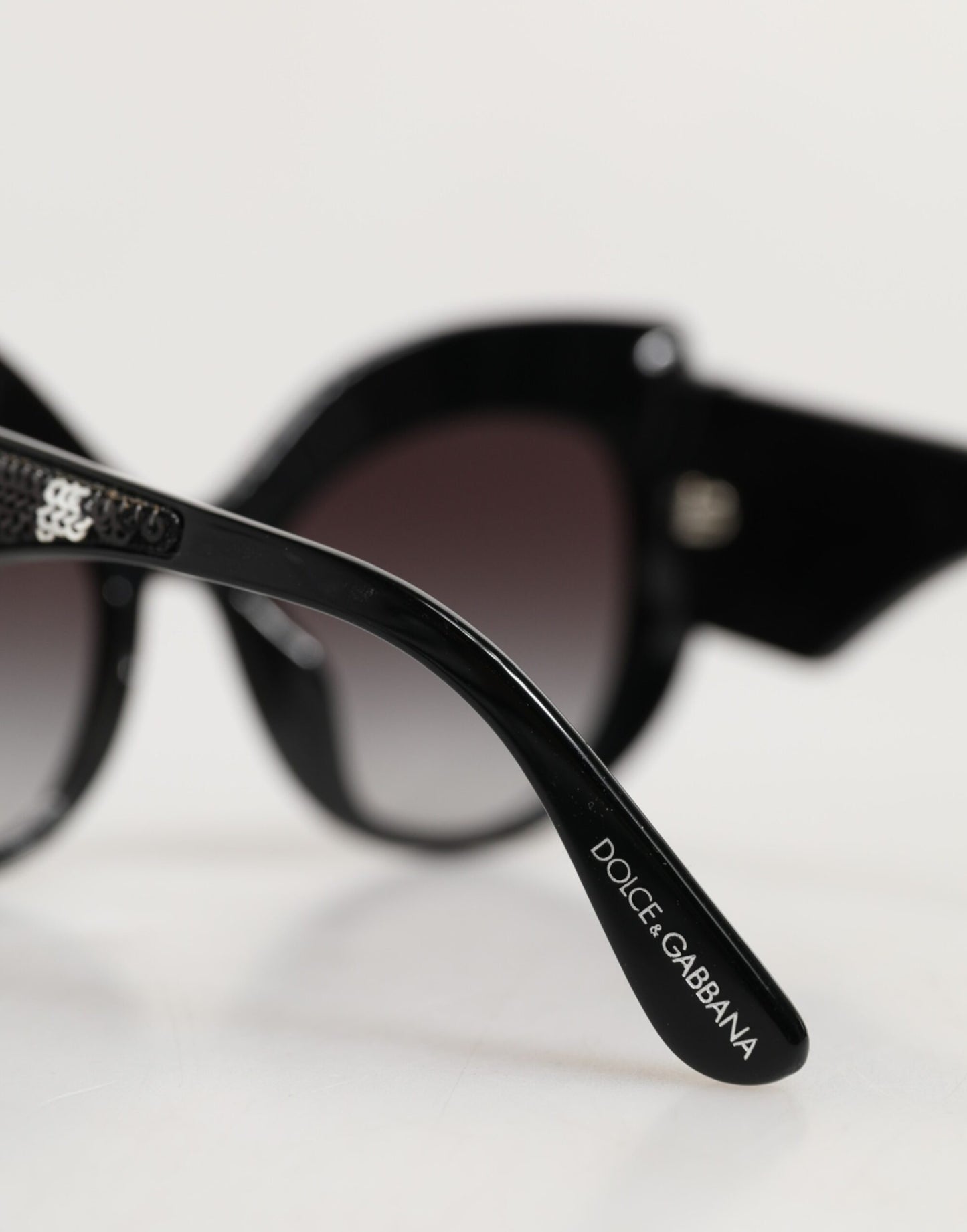 Dolce & Gabbana Black Silver Sequin Butterfly Sunglasses DG4326