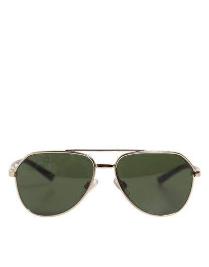 Dolce & Gabbana DG2125 Silver Frame Aviator Sunglasses