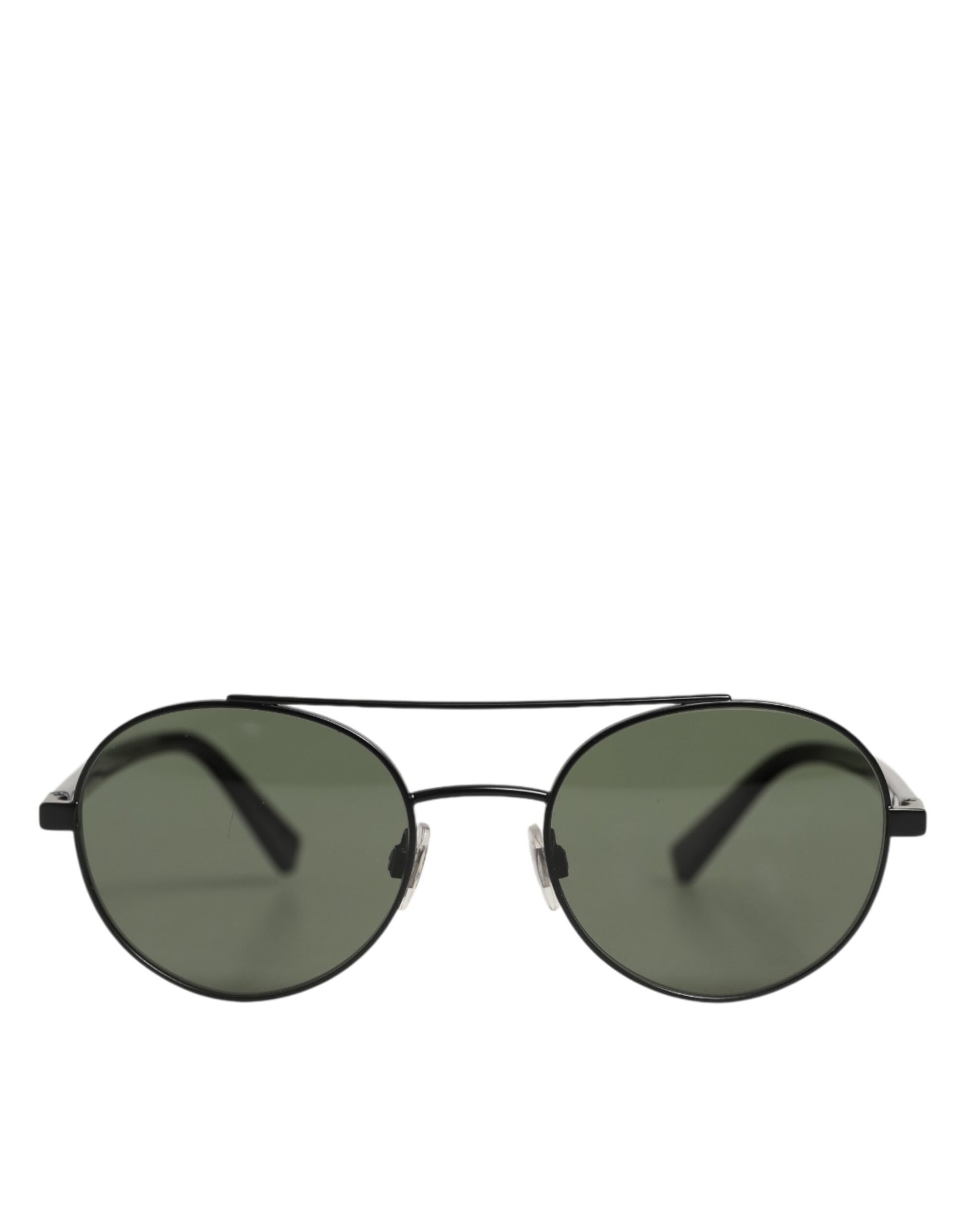 Dolce & Gabbana DG2245 Matte Black Steel Frame Gray Lens Sunglasses