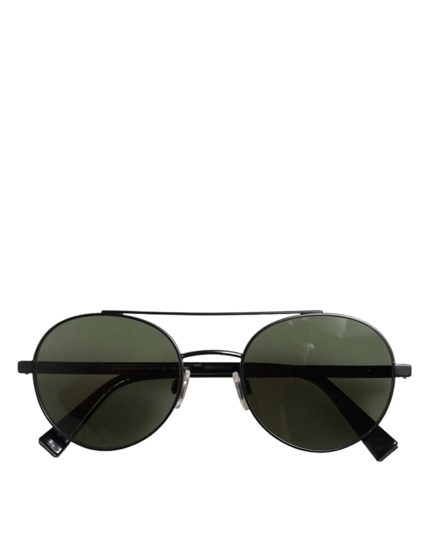 Dolce & Gabbana DG2245 Matte Black Steel Frame Gray Lens Sunglasses