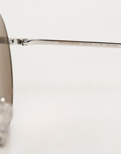 Dolce & Gabbana DG2215K Silver Metal Round Shades