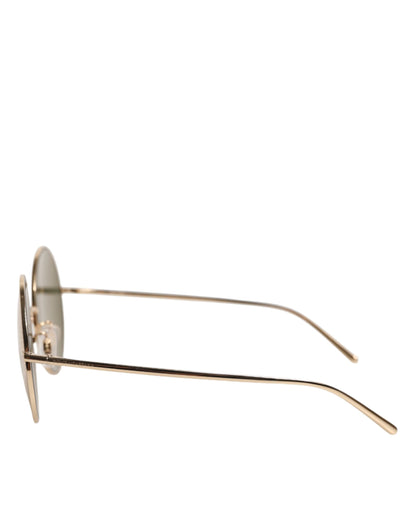 Dolce & Gabbana Gold Metal Round Shades - DG2215K Eyewear