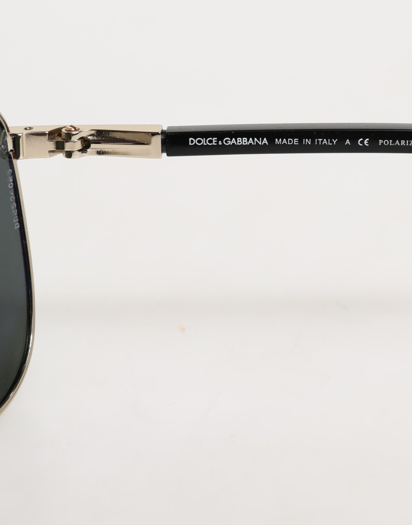 Dolce & Gabbana DG2106K Black Gold Plated Polarized MetalFrame Sunglasses