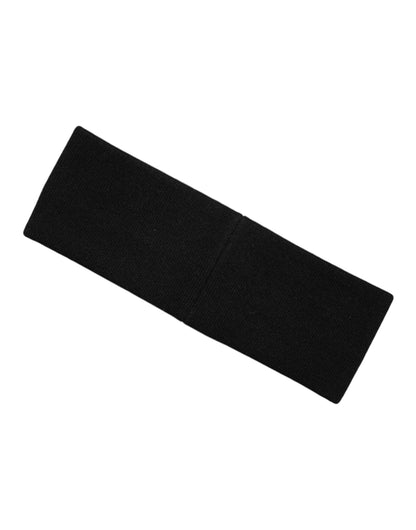 Dolce & Gabbana Black Cashmere Headband with DG Logo