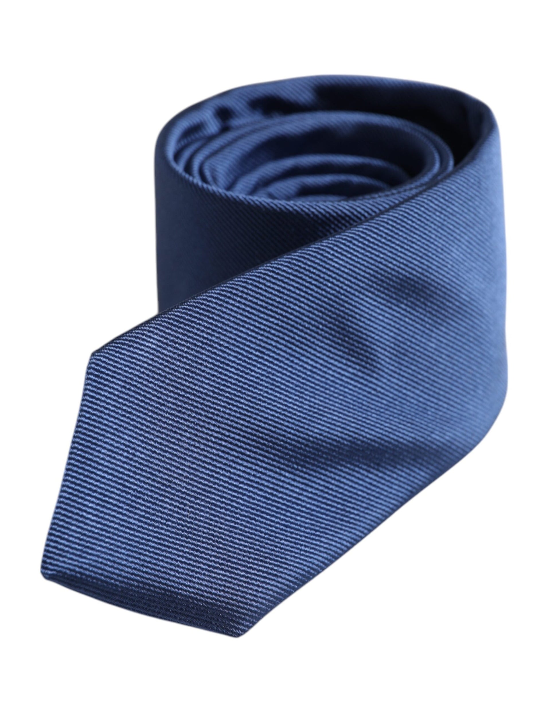 Dolce & Gabbana Men Blue Solid Silk Adjustable Necktie
