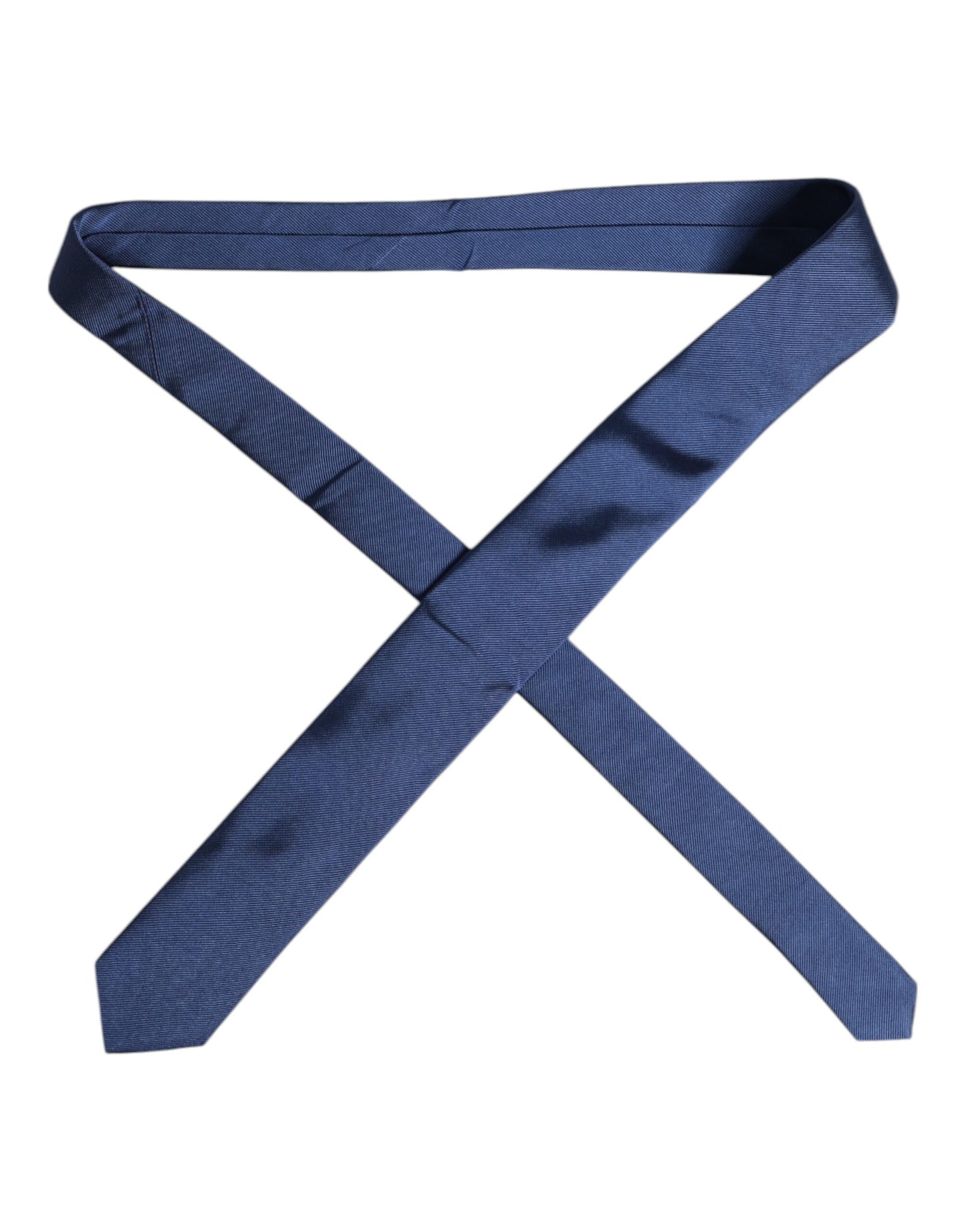 Dolce & Gabbana Men Blue Solid Silk Adjustable Necktie