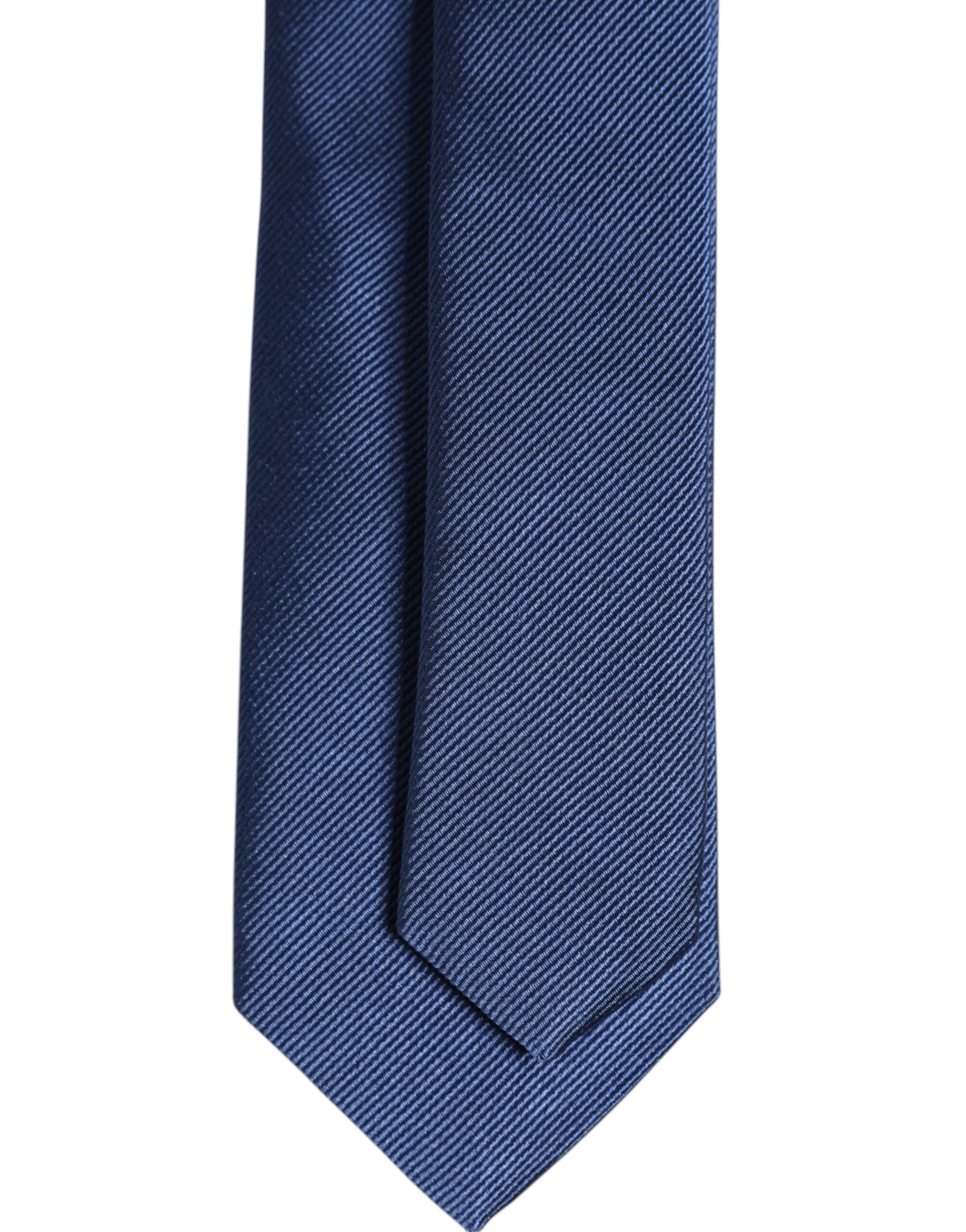 Dolce & Gabbana Men Blue Solid Silk Adjustable Necktie