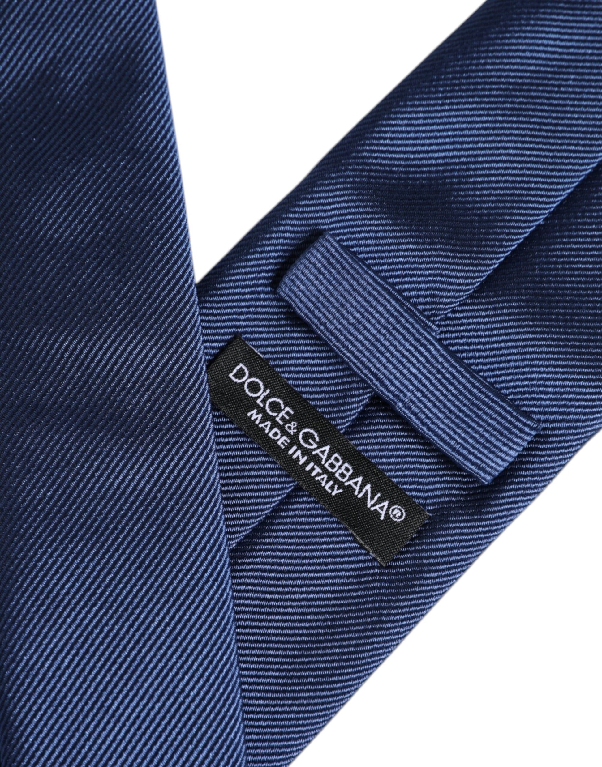 Dolce & Gabbana Men Blue Solid Silk Adjustable Necktie