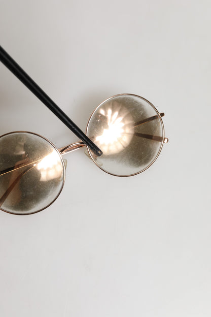 Dolce & Gabbana Rose Gold Plated Round Lenses Shades Eyewear Sunglasses