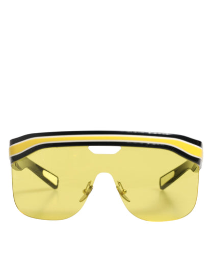 Dolce & Gabbana DG6162 Shield Sunglasses in Black, Yellow and White
