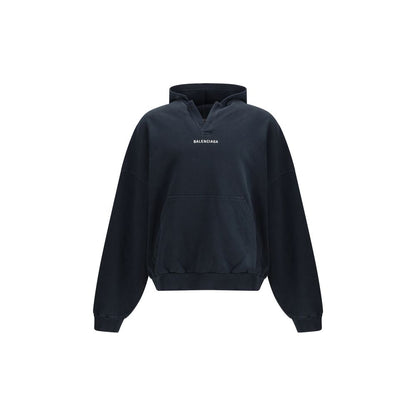 Balenciaga Black Hoodie with Logo – Statement Streetwear Redefined