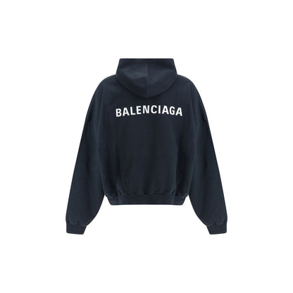 Balenciaga Black Hoodie with Logo – Statement Streetwear Redefined