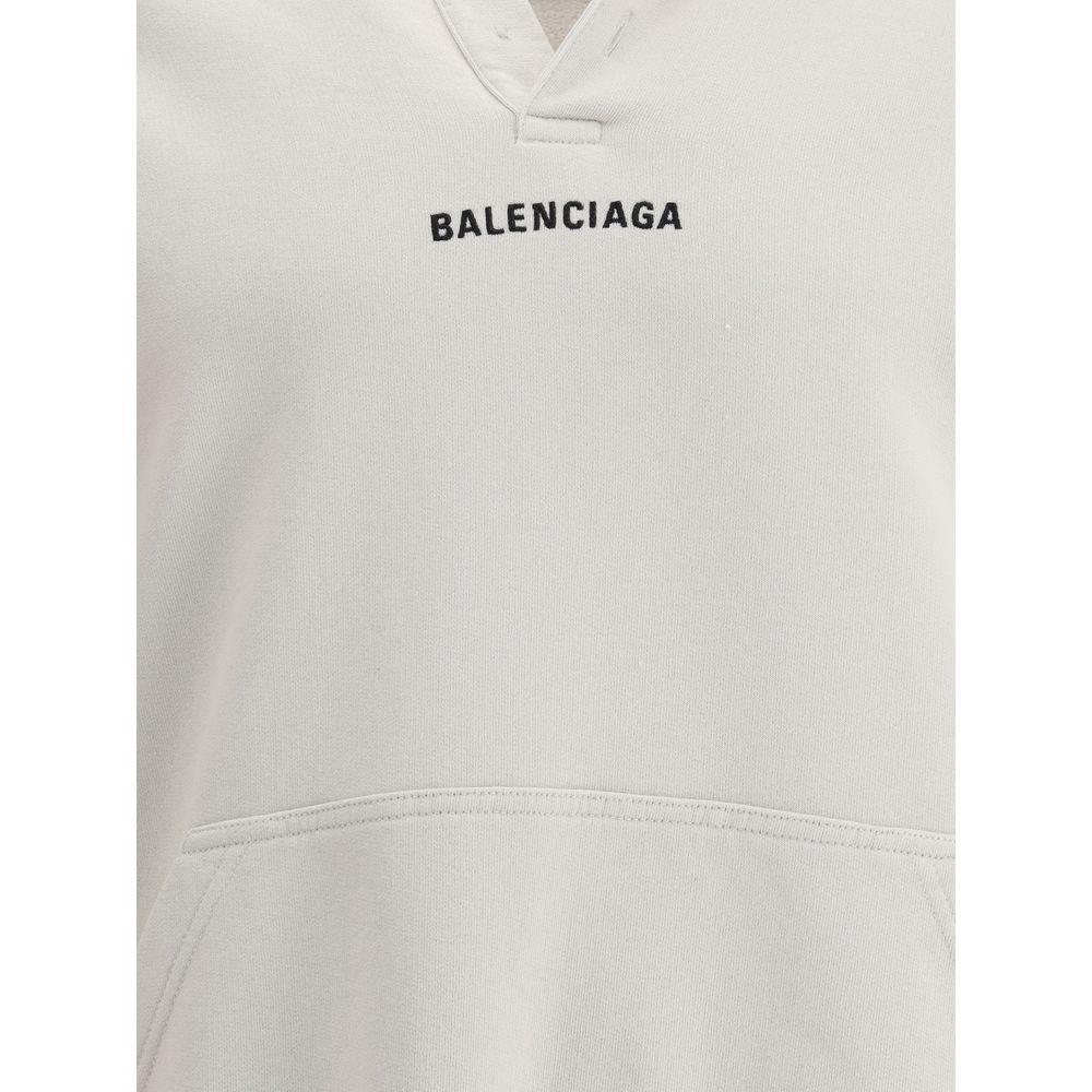 Balenciaga White Logo Hoodie
