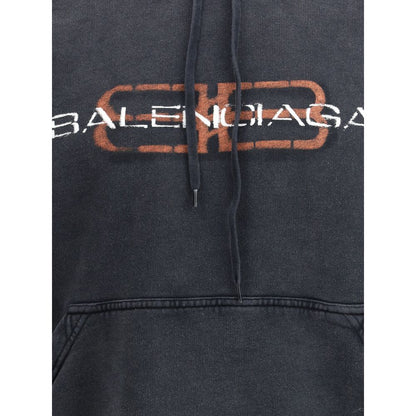 Balenciaga Black Hooded Sweatshirt