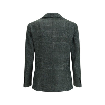 Gi Capri Single-breasted Blazer in Mélange Fabric