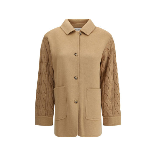 Max Mara Double-breasted Jacket with Contrasted Sleeves