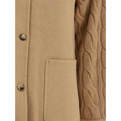 Max Mara Double-breasted Jacket with Contrasted Sleeves