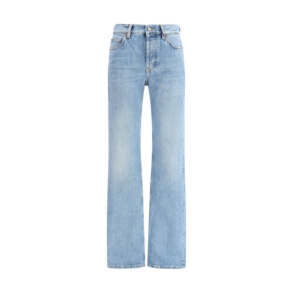 Saint Laurent NICO Low-Rise Jeans in Bahamas Denim