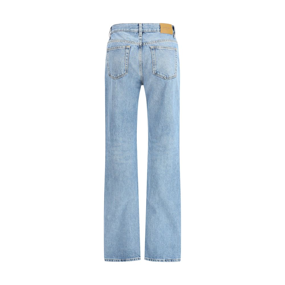 Saint Laurent NICO Low-Rise Jeans in Bahamas Denim