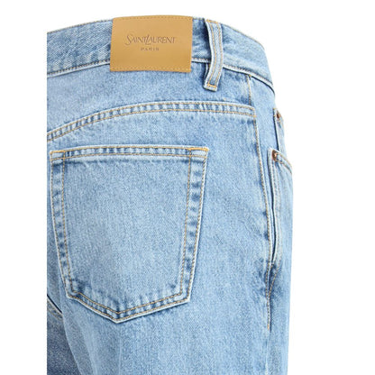 Saint Laurent NICO Low-Rise Jeans in Bahamas Denim