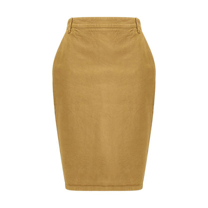 Saint Laurent Beige Denim Pencil Skirt: Effortless Elegance Redefined