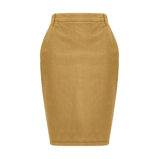 Saint Laurent Beige Denim Pencil Skirt: Effortless Elegance Redefined