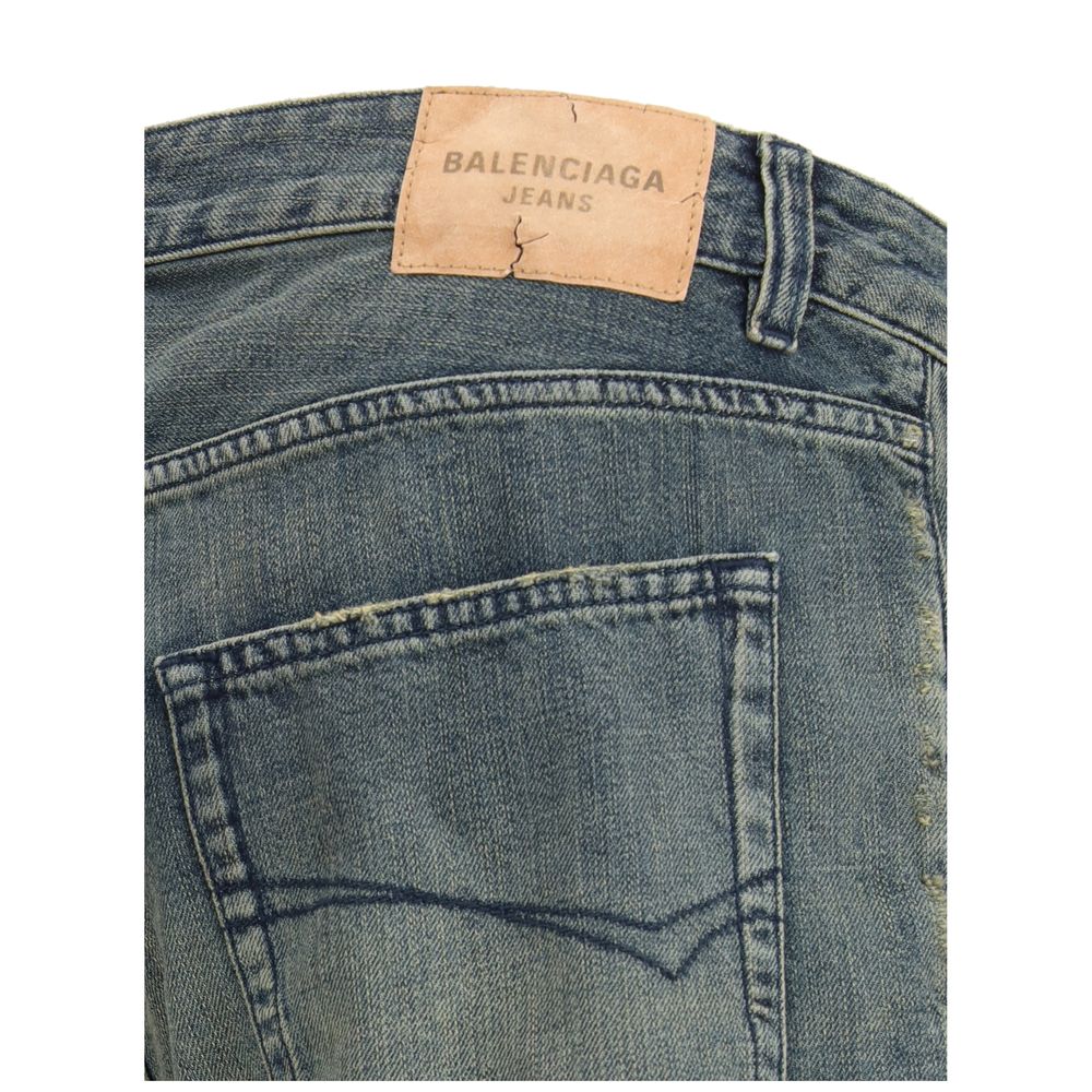 Balenciaga Relaxed Fit Cotton Denim Pants