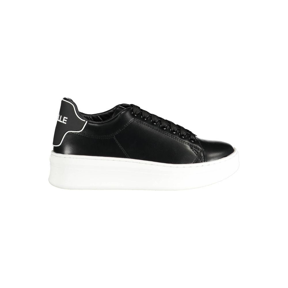 Gaelle Paris Black Polyethylene Sneaker - Urban Style Meets Comfort
