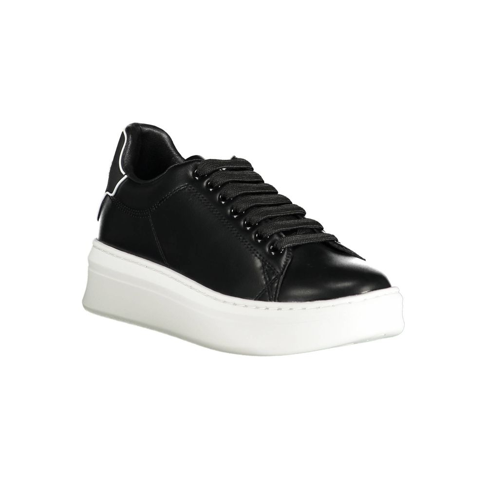 Gaelle Paris Black Polyethylene Sneaker - Urban Style Meets Comfort