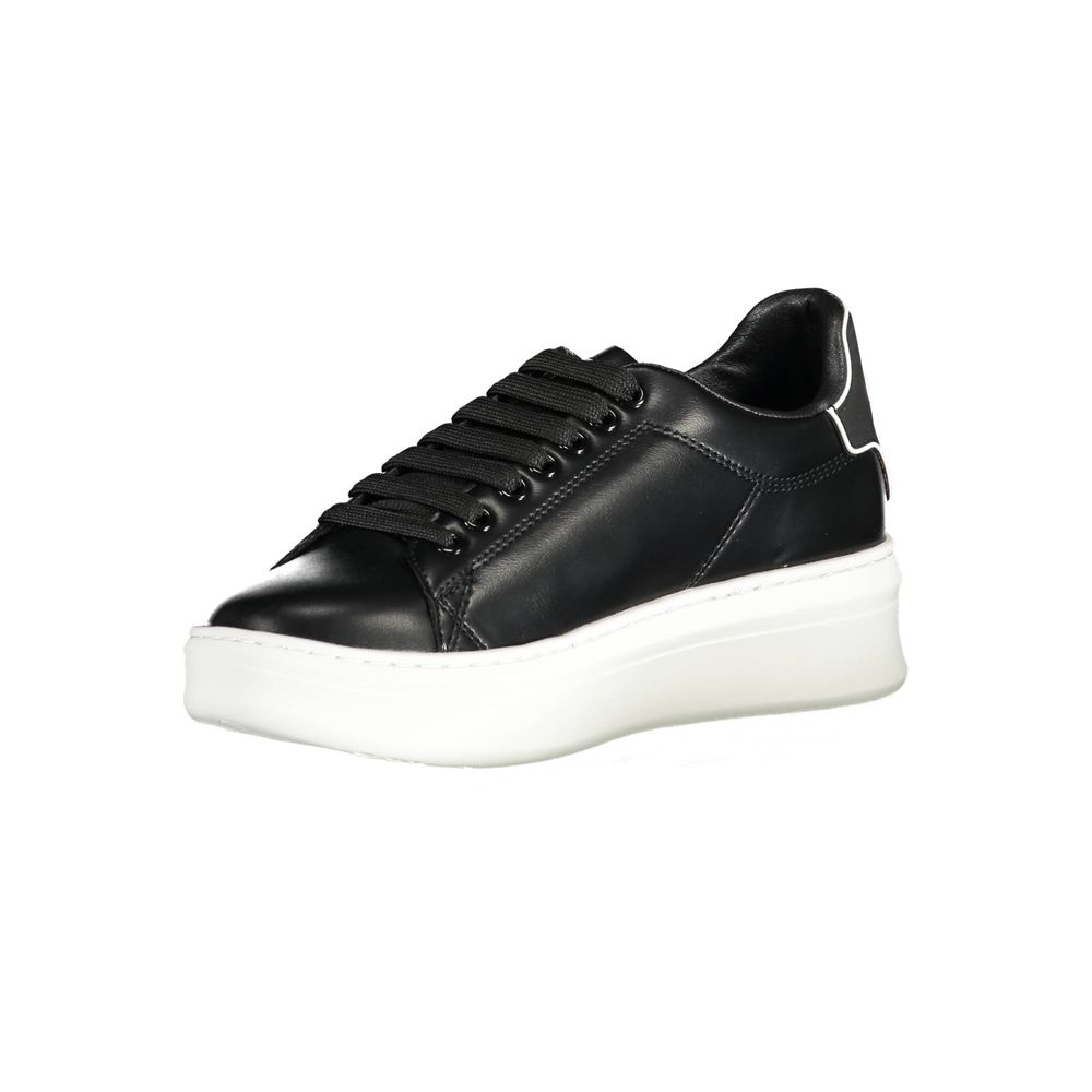 Gaelle Paris Black Polyethylene Sneaker - Urban Style Meets Comfort