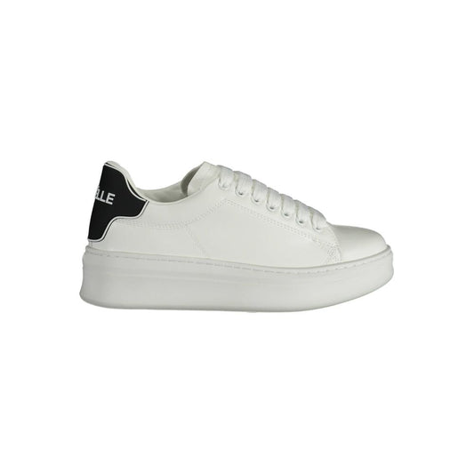 Gaelle Paris White Polyethylene Sneakers