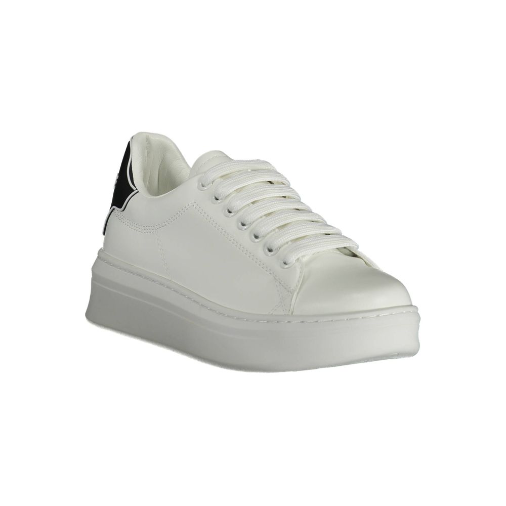 Gaelle Paris White Polyethylene Sneakers