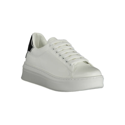 Gaelle Paris White Polyethylene Sneakers