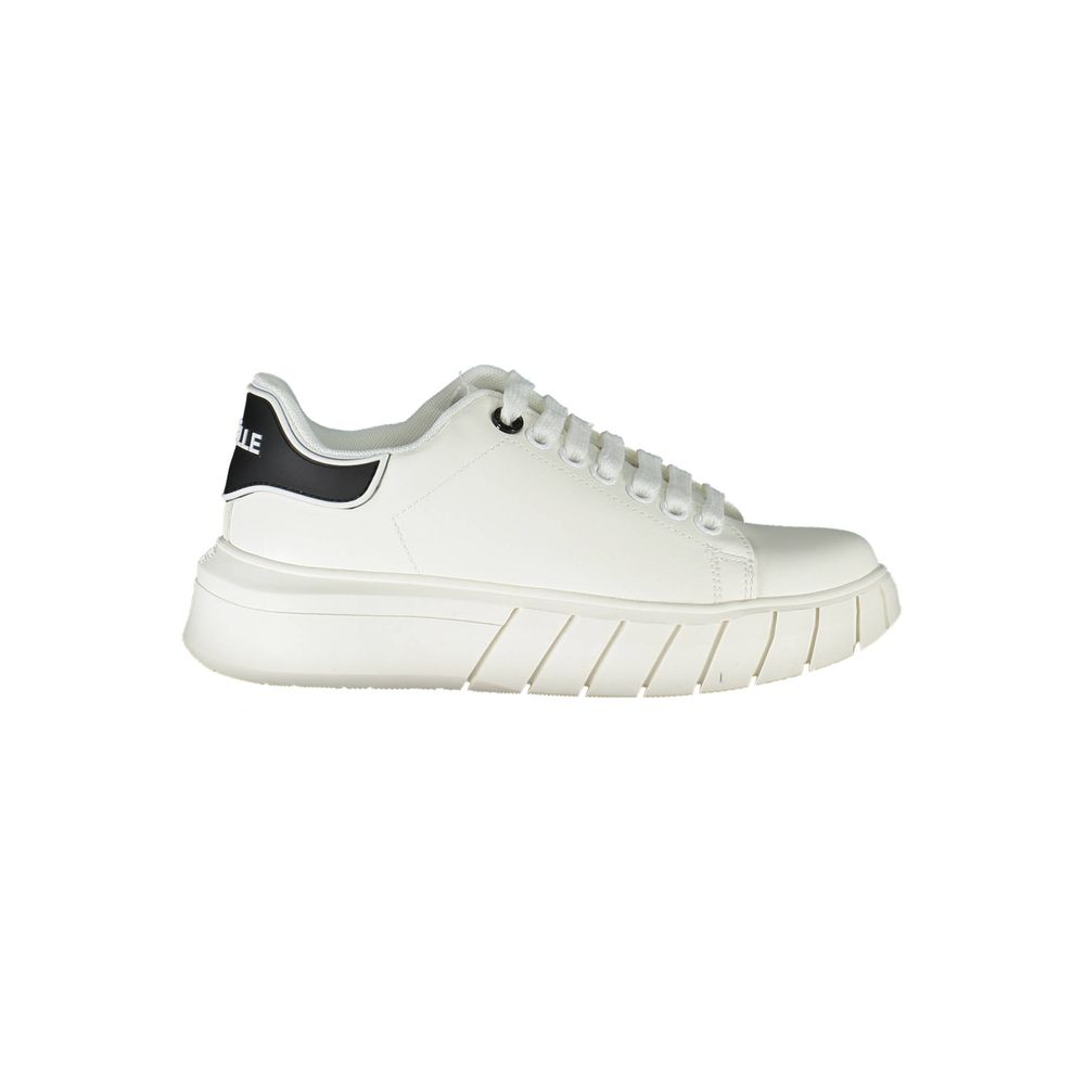 Gaelle Paris White Polyester Sneaker - Bold Urban Style