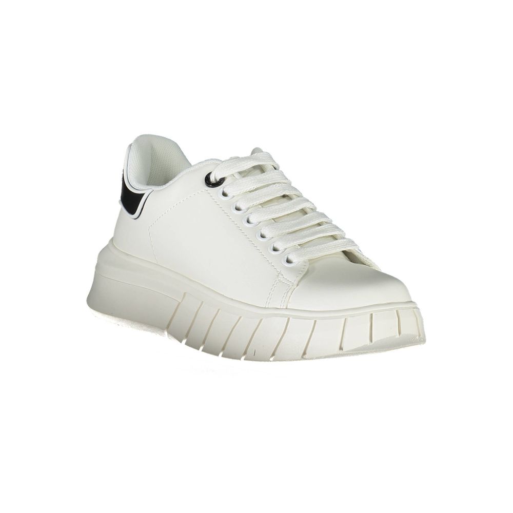 Gaelle Paris White Polyester Sneaker - Bold Urban Style