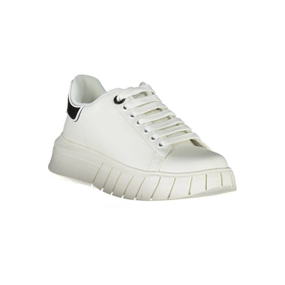 Gaelle Paris White Polyester Sneaker - Bold Urban Style