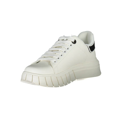 Gaelle Paris White Polyester Sneaker - Bold Urban Style