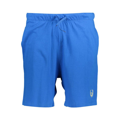 Gianmarco Venturi Blue Cotton Sporty Shorts