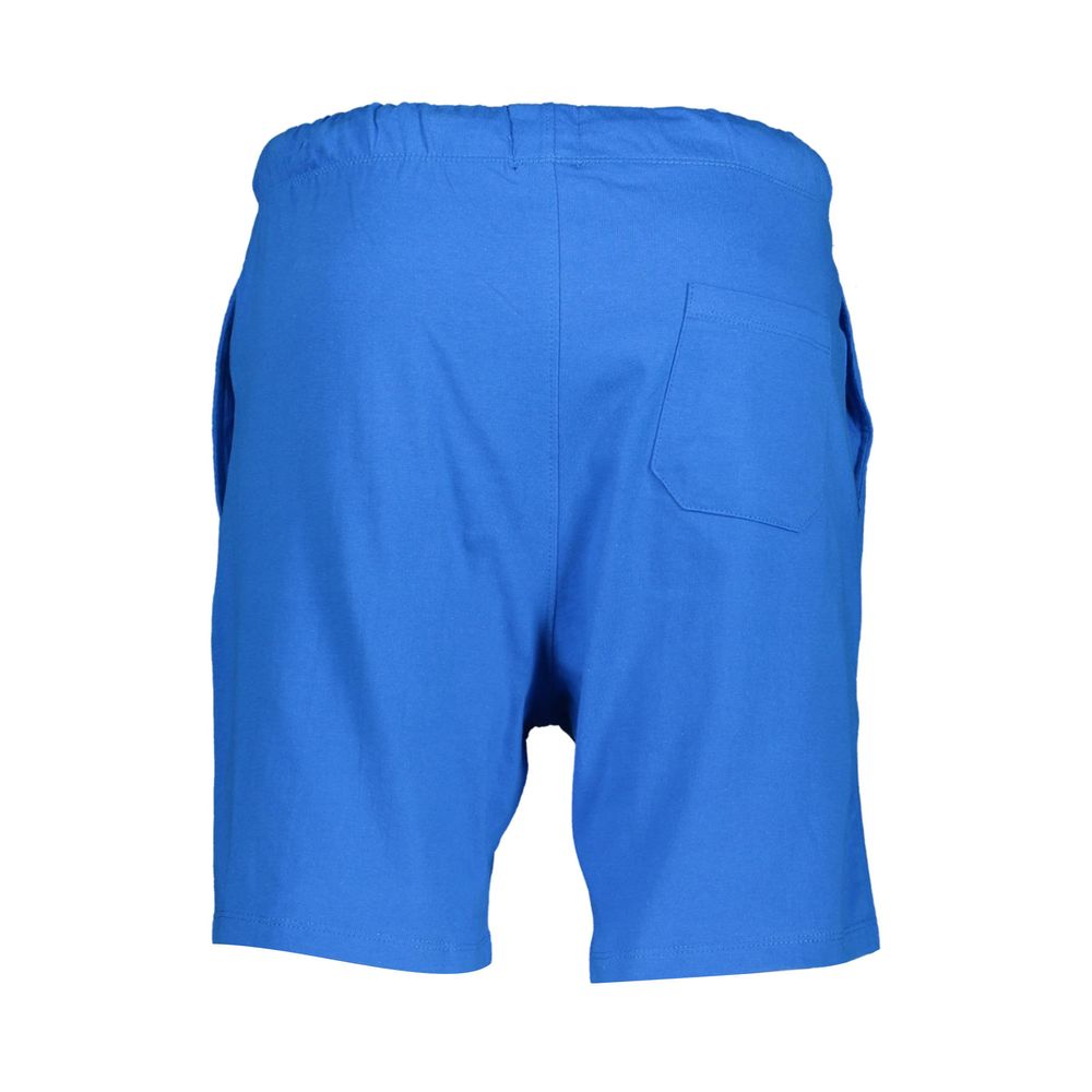 Gianmarco Venturi Blue Cotton Sporty Shorts