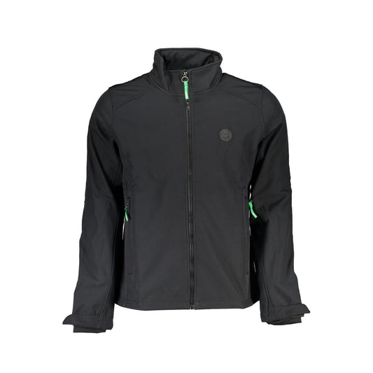 Gianmarco Venturi Black Polyester Soft Shell Jacket for Men